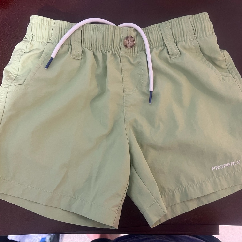 Properly Tied Light Green Mallard Shorts for Boys